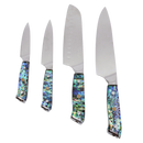 Toadfish Abalone Chef Knives Set 4pc - Chef, Santoku, Utility, Pairing-1