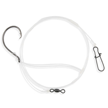 Aqua-Clear Striped Bass Circle Hook Clam Dropper Loop Surf Rig - 0