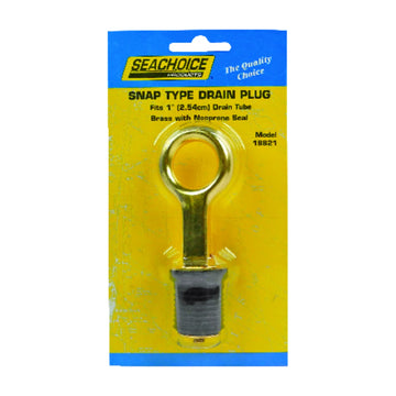SeaChoice Snap Type Drain Plug 1" Brass w/Neoprene Seal - 0