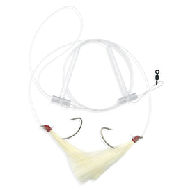 Buy fw-1ewss-white Aqua-Clear Hi-Lo Solid Color Flounder/Fluke/Weakfish/Croaker Rig w/ 3/0 Nickel Wide Gap Hooks