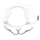Aqua-Clear FW-24BNP Hi-Lo Flounder/Fluke/Weakfish/Croaker w/ 4/0 Black Nickel Octopus Hooks & Pearl Beads-3
