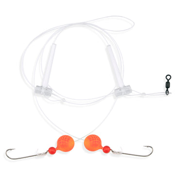 Aqua-Clear Kingfish/Spot/Perch Hi-Lo Rig w/Floats #8 Long Shank Hooks - 0