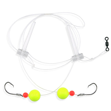 Buy kf-4cc-chartreuse Aqua-Clear Hi-Lo Kingfish/Spot/Perch Rig w/Floats #2 Circle Hooks
