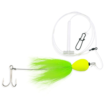 Aqua-Clear Mullet Rig w/Float & Hair - 0
