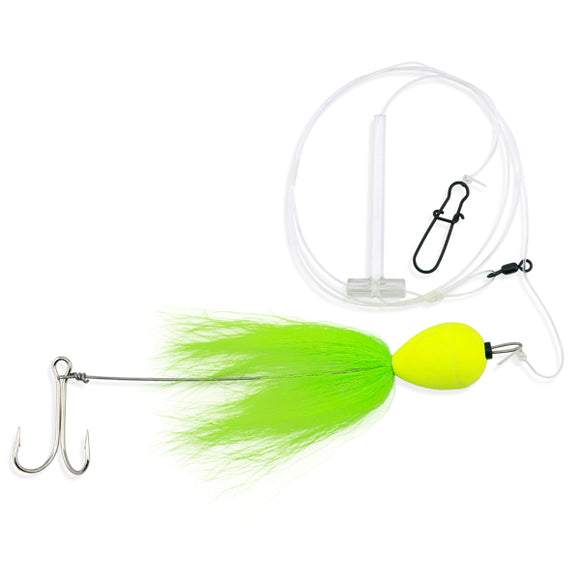 Aqua-Clear Mullet Rig w/Float & Hair