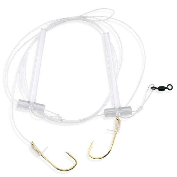Aqua-Clear SP-1 Hi-Lo Sea Bass/Porgy Rig - 1/0 Gold Beak Hooks