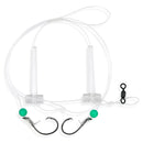 Aqua-Clear SP-1C Hi-Lo 1/0 Circle Hook Sea Bass/Porgy/Triggerfish/Sheepshead  Rig - w/Green Beads-3
