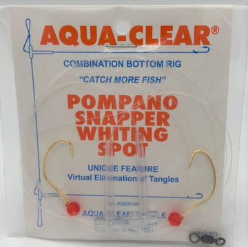 Aqua-Clear PS-1 Pompano/Snapper Hi-Lo #4 Wide Gap Hooks Rig