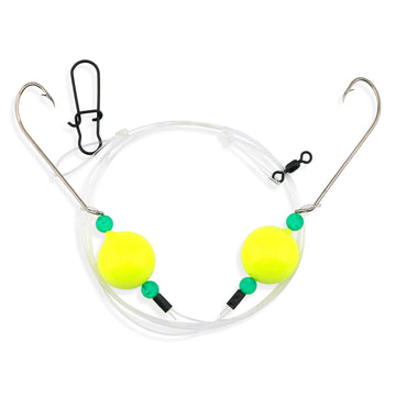 Aqua-Clear SR1 "Surf Balls" Hi-Lo Surf Rig w/Floats & #1 Long Shank Hooks