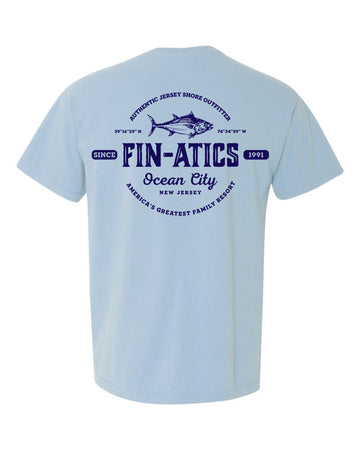 Fin-atics Lat/Lon w/Tuna Garment Dyed Chambray Short Sleeve T-Shirt