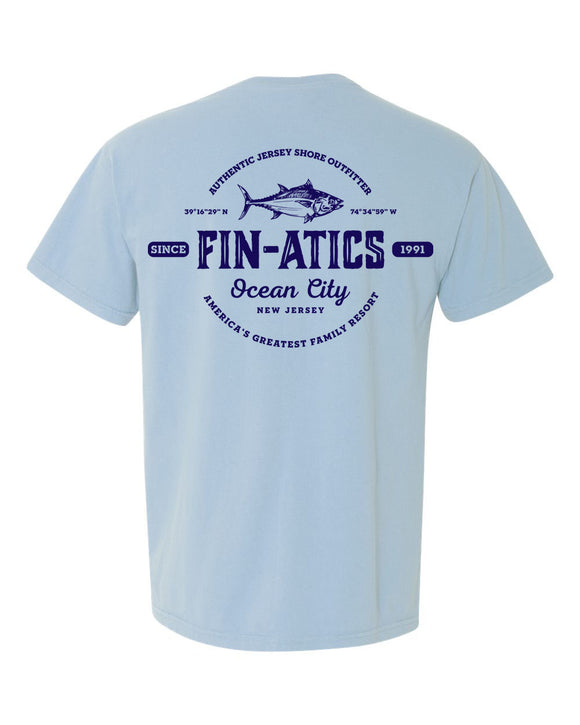 Fin-atics Lat/Lon w/Tuna Garment Dyed Chambray Short Sleeve T-Shirt