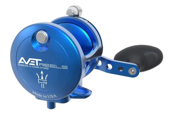 Avet Reels SX 5.3 G2 Right-Handed - BLUE (with glide plate)