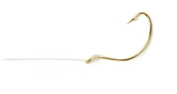 Sea Striker Snelled Hooks 6pk Gold Wide Gap w/12" Leader S409