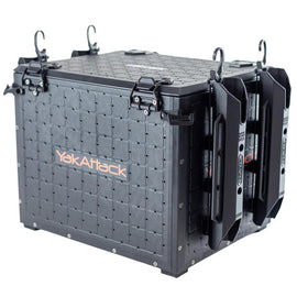 YakAttack BlackPak Pro, 13 x 16 x 13, Black, Includes lid and 4 rod holders - 0