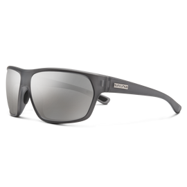 Suncloud Boone - Matte Silver Gray Frame Polarized Sunglasses Silver Mirror Lens