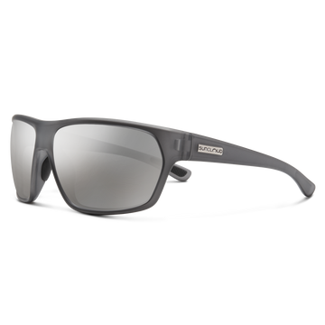 Suncloud Boone - Matte Silver Gray Frame Polarized Sunglasses Silver Mirror Lens