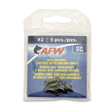 AFW Solid Brass Ball-Bearing Swivels w/Double Welded Rings - Gunmetal Black