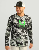 Huk KC Print Icon Performance Crew - Black-1