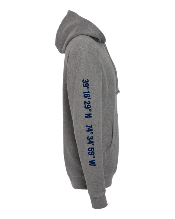 Fin-atics NJ Fish Collage Mens Hoodie - Gunmetal Heather