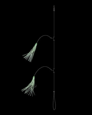 Jigging World Tilefish Hi-Lo Circle Hook 8/0 - 6" Glow Squid Rigs - 0
