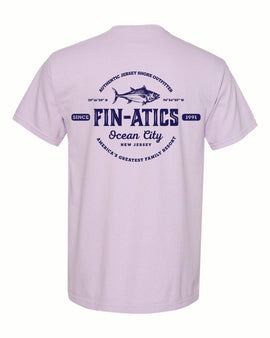 Fin-atics Lat/Lon w/Tuna Garment Dyed Orchid Short Sleeve T-Shirt - 0