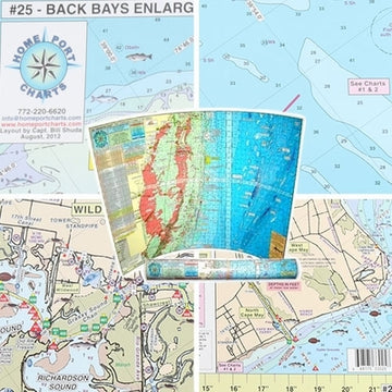 Home Port Chart #25 Back Bays Enlargement Townsends Inlet to Cape May Inlet