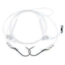 Aqua-Clear FW-24BNP Hi-Lo Flounder/Fluke/Weakfish/Croaker w/ 4/0 Black Nickel Octopus Hooks & Pearl Beads-1