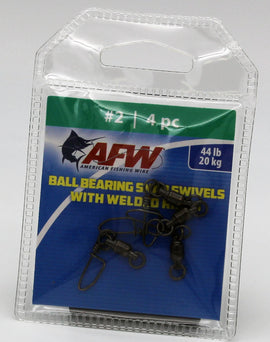 AFW Solid Brass Ball-Bearing Snap Swivels w/Double Welded Rings - Gunmetal Black - 0