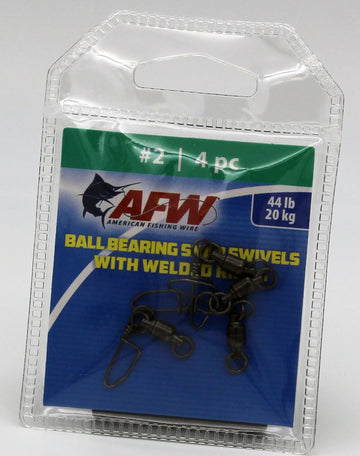 AFW Solid Brass Ball-Bearing Snap Swivels w/Double Welded Rings - Gunmetal Black - 0