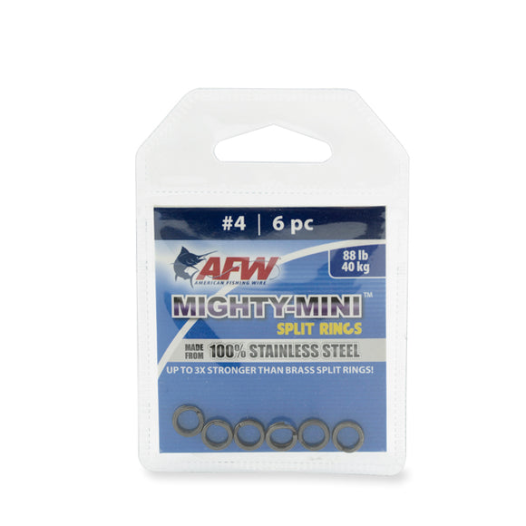AFW Mighty Mini Stainless Steel Split Rings - Gunmetal Black