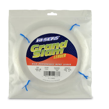 Hi-Seas Grand Slam Monofilament Leader - Clear, 100yd Coil