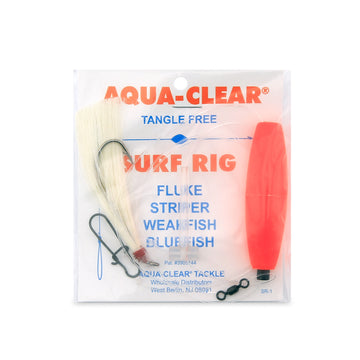 Aqua-Clear Surf Flounder/Fluke/Striped Bass/Weakfish/Bluefish Float Rig w/ 3/0 XL Hook & Cigar Float - 0