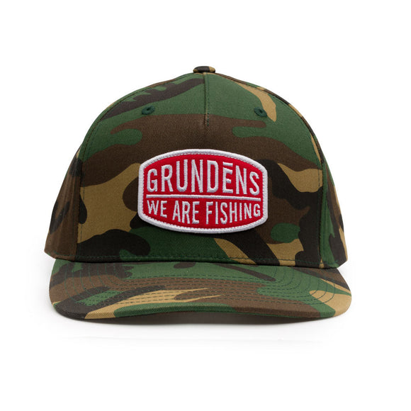 Grundens Always Fishing Trucker Hat - Marsh Camo