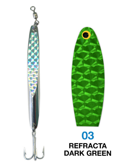 Deadly Dick Long Casting Jigging Lures Dark Green Prism