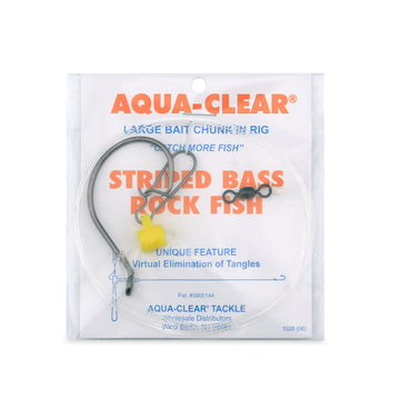 Aqua-Clear Striped Bass Chunk Bait Circle Hook Rigs w/Fish Finder