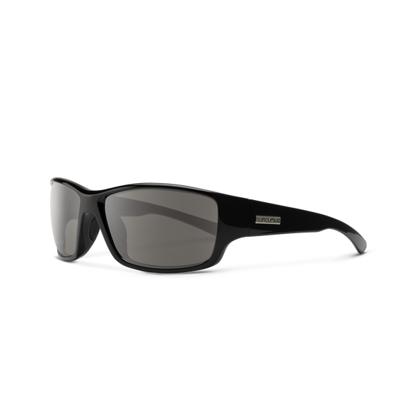 Suncloud Hull - Black Frame Polarized Sunglasses Gray Lens