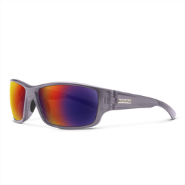 Suncloud Hull - Matte Transparent Gray Frame Polarized Sunglasses Plasma Mirror Lens