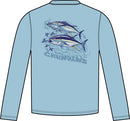 Grundens Twin Tuna LS Tech T-Shirt - Aquamarine-1