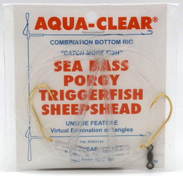 Aqua-Clear SP-1 Hi-Lo Sea Bass/Porgy Rig - 1/0 Gold Beak Hooks