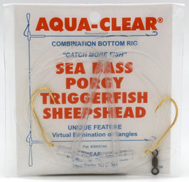 Aqua-Clear SP-1 Hi-Lo Sea Bass/Porgy Rig - 1/0 Gold Beak Hooks