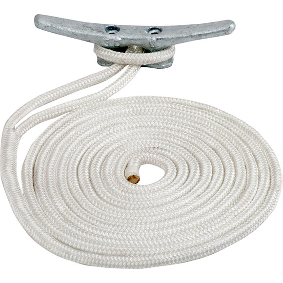 Sea Dog  1/2" Double Braided White Dock Line