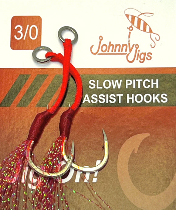 Johnny Jigs Feathered Single Assist Hooks