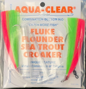 Buy fw-1fpg-pink-green Aqua-Clear Hi-Lo Mixed Color Flounder/Fluke/Weakfish/Croaker Rig w/ 3/0 Nickel Octopus Hooks