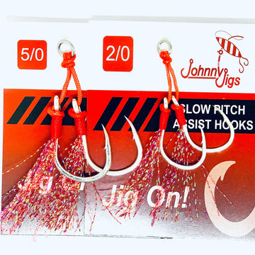 Johnny Jigs Feathered Twin Assist Hooks