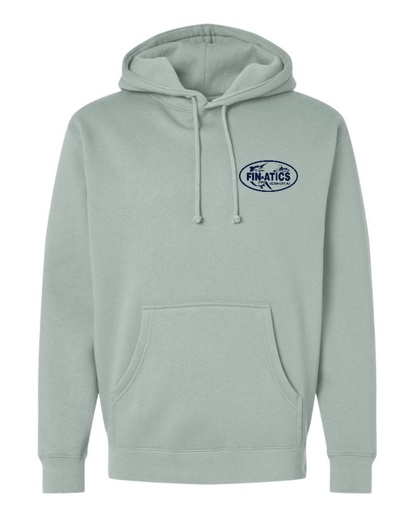 Fin-atics Crab Catch Mens Hoodie - Dusty Sage