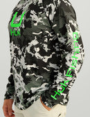 Huk KC Print Icon Performance Crew - Black-3