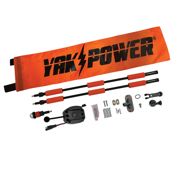 Yak-Power YP-LR360-PRO Lightning Rod - Extendable Powered 360 Degree Safety Light, Flag, and Optional Accessory Mount