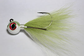 OG Jigs - Big Eye Bucktail Chartreuse/Pearl White