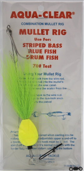 Aqua-Clear Mullet Rig w/Float & Hair