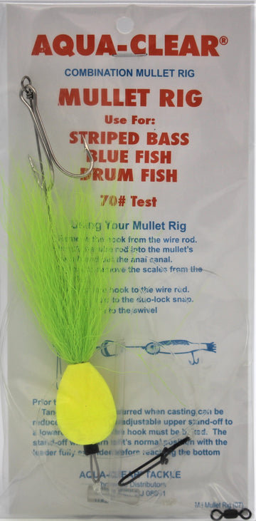 Aqua-Clear Mullet Rig w/Float & Hair